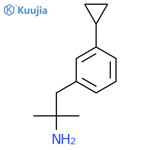 1-(3-cyclopropylphenyl)-2-methylpropan-2-amine structure