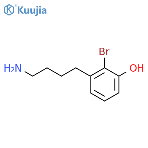 3-(4-Aminobutyl)-2-bromophenol structure