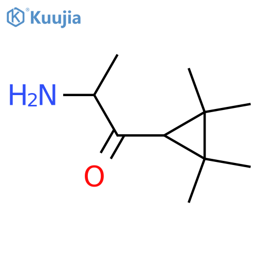 2-amino-1-(2,2,3,3-tetramethylcyclopropyl)propan-1-one structure
