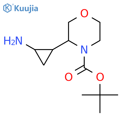tert-butyl 3-(2-aminocyclopropyl)morpholine-4-carboxylate structure