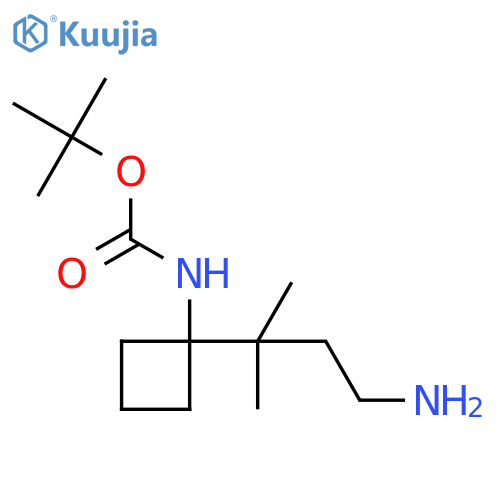 tert-butyl N-1-(4-amino-2-methylbutan-2-yl)cyclobutylcarbamate structure