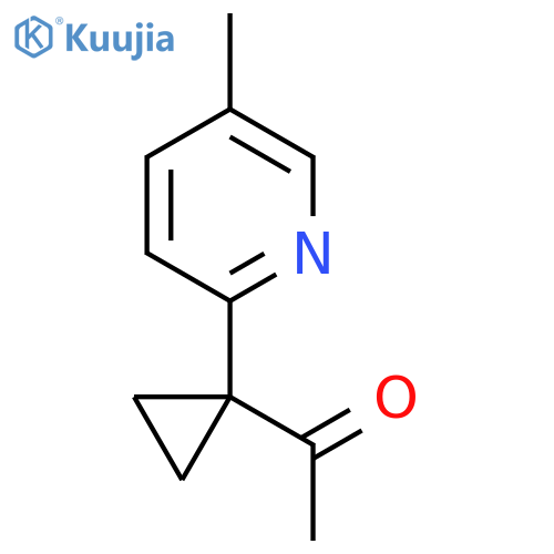 1-1-(5-methylpyridin-2-yl)cyclopropylethan-1-one structure