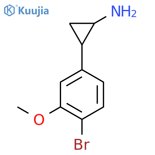 2-(4-bromo-3-methoxyphenyl)cyclopropan-1-amine structure