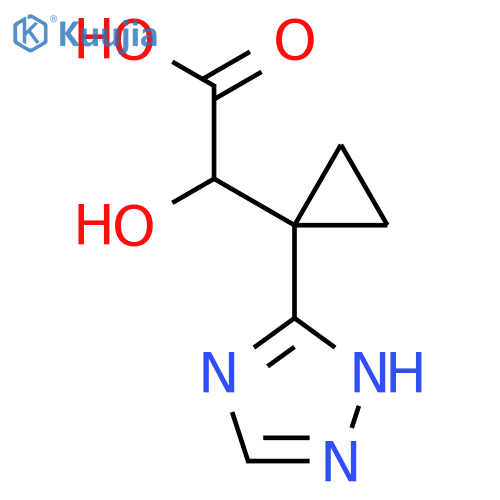 2-hydroxy-2-1-(1H-1,2,4-triazol-3-yl)cyclopropylacetic acid structure