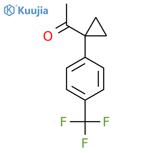 1-{1-4-(trifluoromethyl)phenylcyclopropyl}ethan-1-one structure