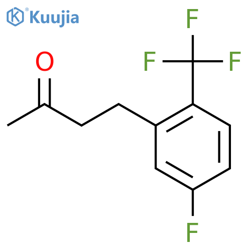 4-5-fluoro-2-(trifluoromethyl)phenylbutan-2-one structure