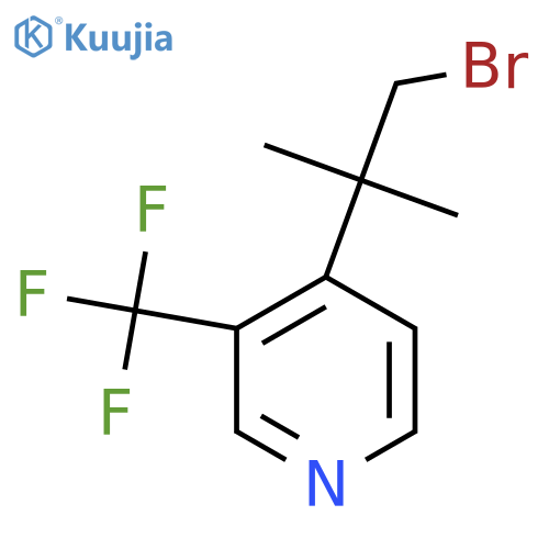 4-(1-bromo-2-methylpropan-2-yl)-3-(trifluoromethyl)pyridine structure