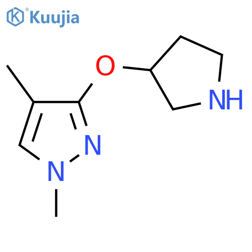 1,4-dimethyl-3-(pyrrolidin-3-yloxy)-1H-pyrazole structure