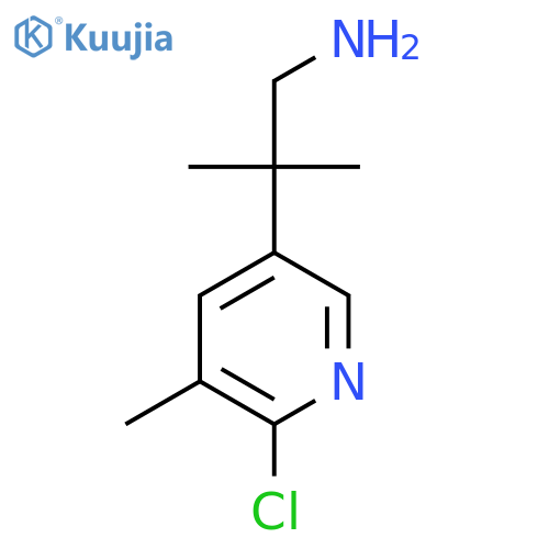 2-(6-Chloro-5-methylpyridin-3-yl)-2-methylpropan-1-amine structure