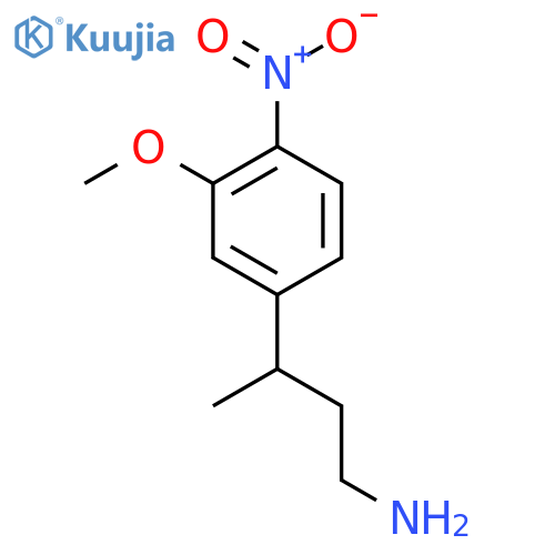 3-(3-methoxy-4-nitrophenyl)butan-1-amine structure