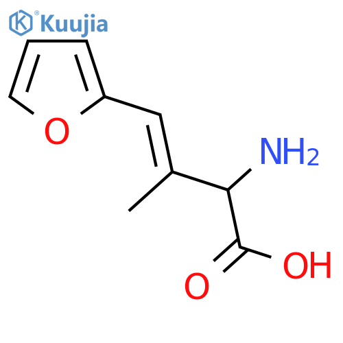 2-amino-4-(furan-2-yl)-3-methylbut-3-enoic acid structure