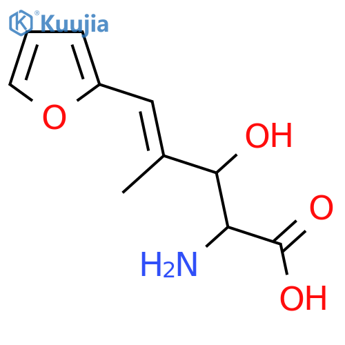 2-amino-5-(furan-2-yl)-3-hydroxy-4-methylpent-4-enoic acid structure