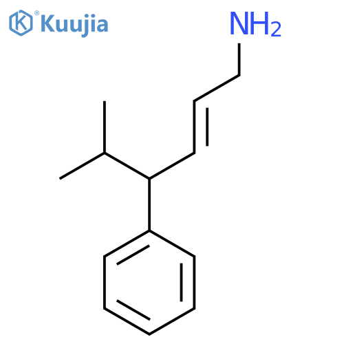 5-methyl-4-phenylhex-2-en-1-amine structure