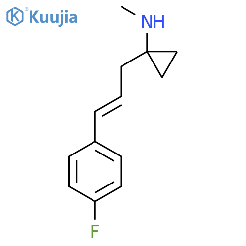 1-3-(4-fluorophenyl)prop-2-en-1-yl-N-methylcyclopropan-1-amine structure