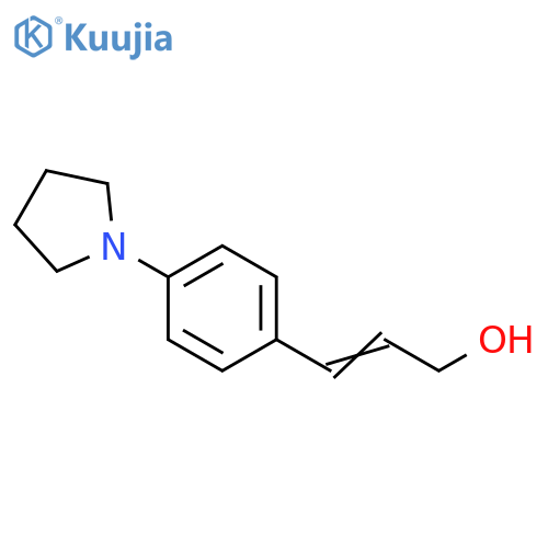 3-4-(pyrrolidin-1-yl)phenylprop-2-en-1-ol structure
