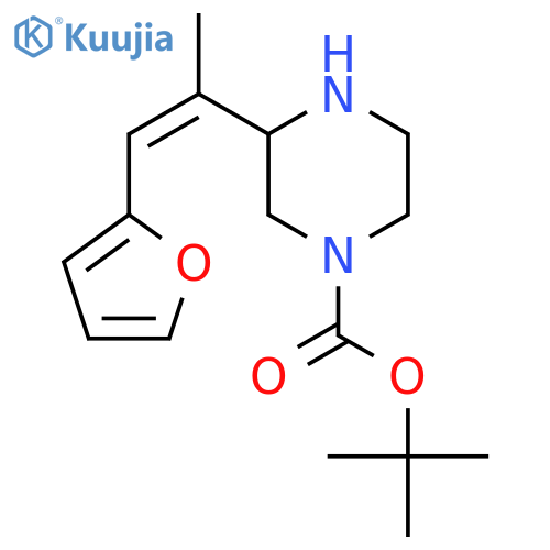 tert-butyl 3-1-(furan-2-yl)prop-1-en-2-ylpiperazine-1-carboxylate structure