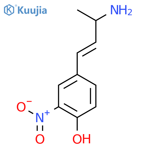 4-(3-aminobut-1-en-1-yl)-2-nitrophenol structure