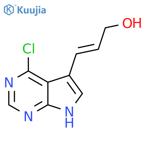 3-{4-chloro-7H-pyrrolo2,3-dpyrimidin-5-yl}prop-2-en-1-ol structure