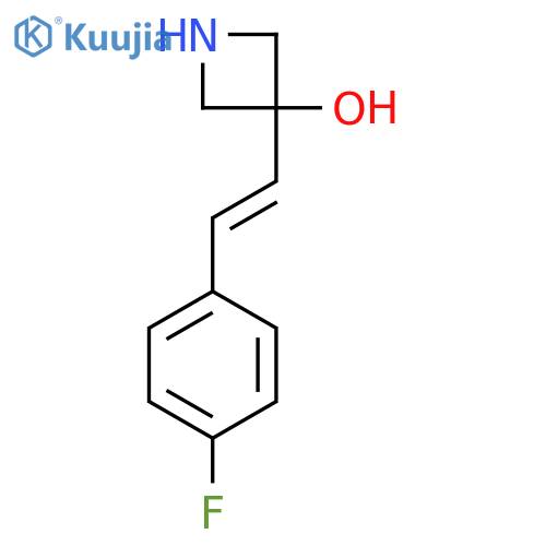 3-2-(4-fluorophenyl)ethenylazetidin-3-ol structure