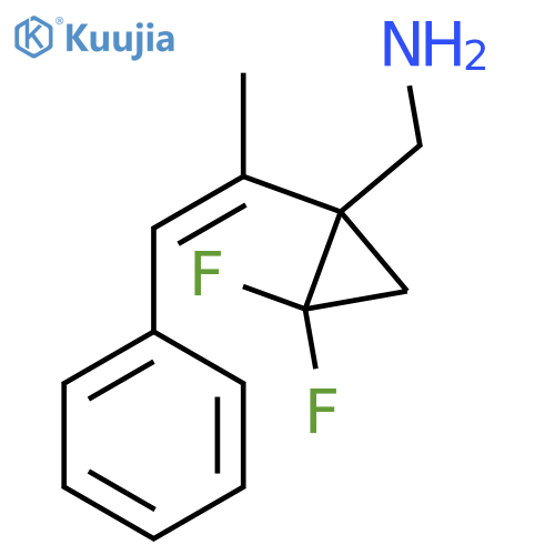 2,2-difluoro-1-(1-phenylprop-1-en-2-yl)cyclopropylmethanamine structure