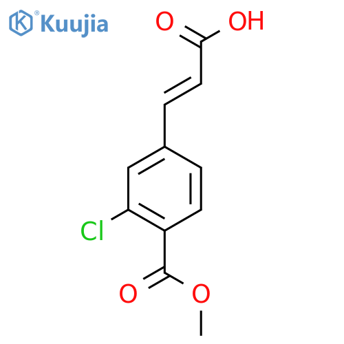 3-3-chloro-4-(methoxycarbonyl)phenylprop-2-enoic acid structure
