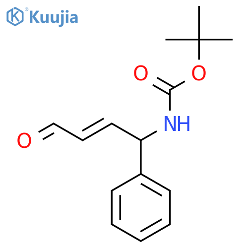 tert-butyl N-(4-oxo-1-phenylbut-2-en-1-yl)carbamate structure
