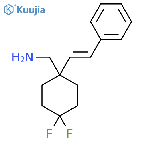 4,4-difluoro-1-(2-phenylethenyl)cyclohexylmethanamine structure