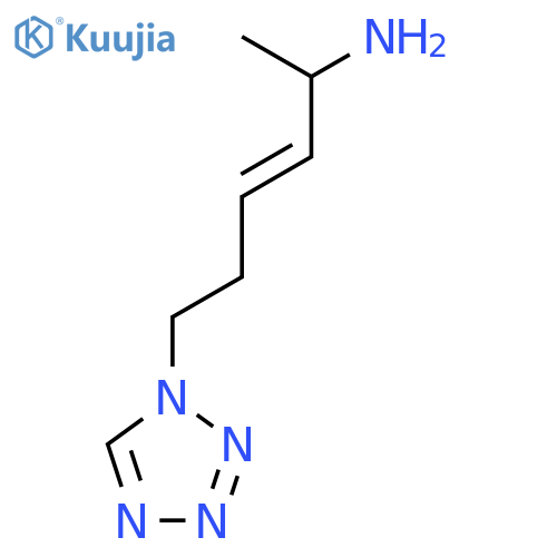 6-(1H-1,2,3,4-tetrazol-1-yl)hex-3-en-2-amine structure