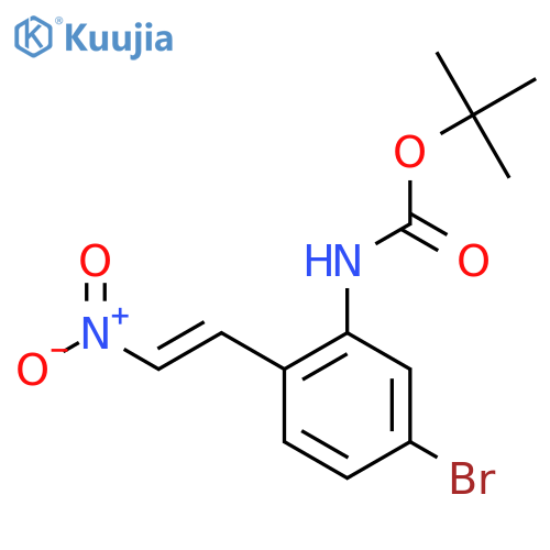 tert-butyl N-5-bromo-2-(2-nitroethenyl)phenylcarbamate structure