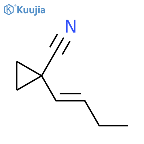 1-(but-1-en-1-yl)cyclopropane-1-carbonitrile structure