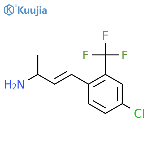 4-4-chloro-2-(trifluoromethyl)phenylbut-3-en-2-amine structure