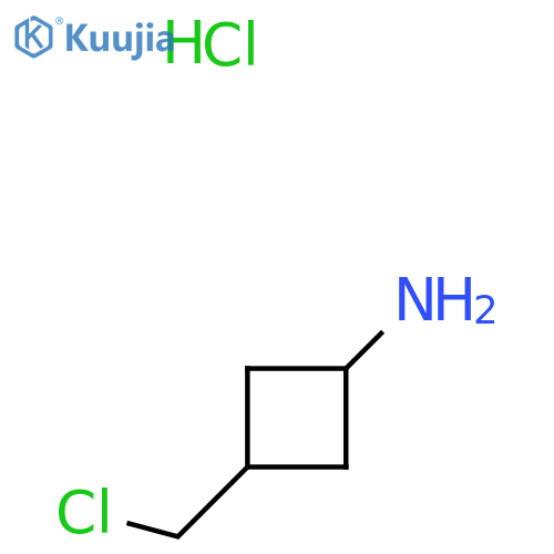 3-(Chloromethyl)cyclobutan-1-amine;hydrochloride structure