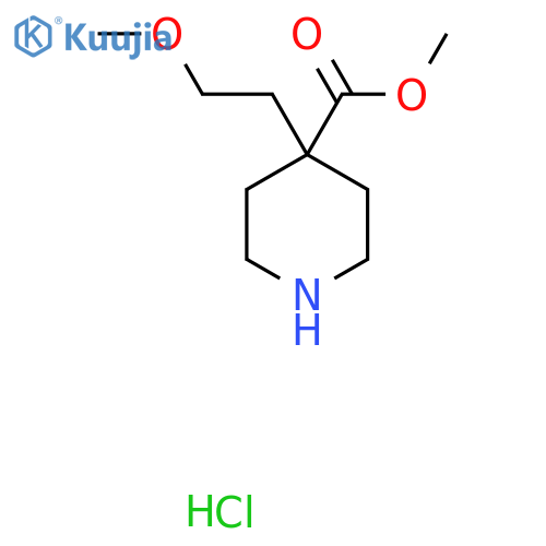 Methyl 4-(2-methoxyethyl)piperidine-4-carboxylate hydrochloride structure