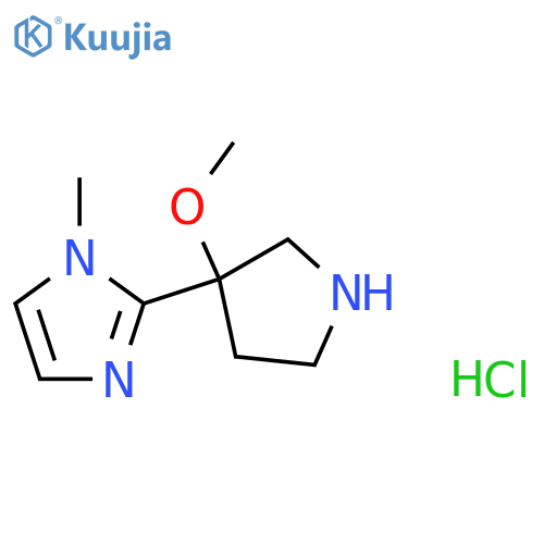 2-(3-methoxypyrrolidin-3-yl)-1-methyl-1H-imidazole dihydrochloride structure