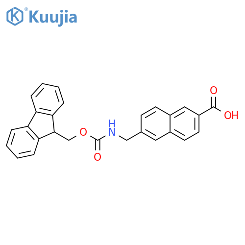 6-({(9H-fluoren-9-yl)methoxycarbonyl}amino)methylnaphthalene-2-carboxylic acid structure