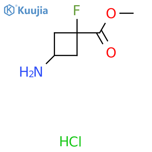 methyl trans-3-amino-1-fluoro-cyclobutanecarboxylate;hydrochloride structure