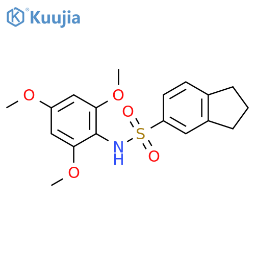 N-(2,4,6-Trimethoxyphenyl)indane-5-sulfonamide structure