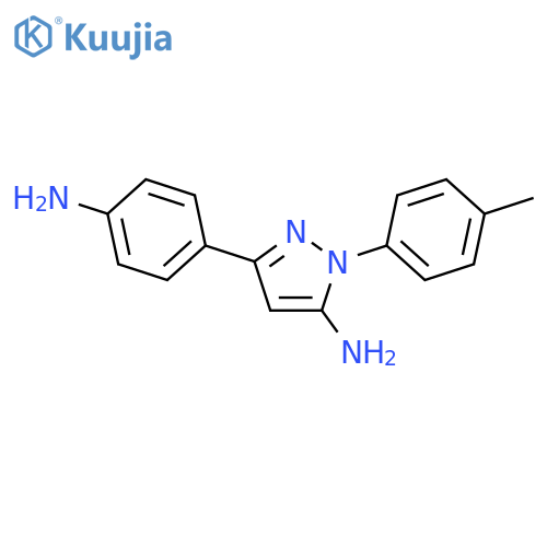 5-(4-Amino-phenyl)-2-p-tolyl-2H-pyrazol-3-ylamine structure