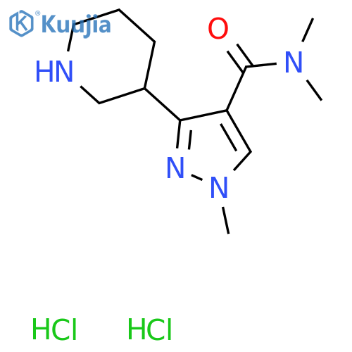 N,N,1-trimethyl-3-(piperidin-3-yl)-1H-pyrazole-4-carboxamide dihydrochloride structure
