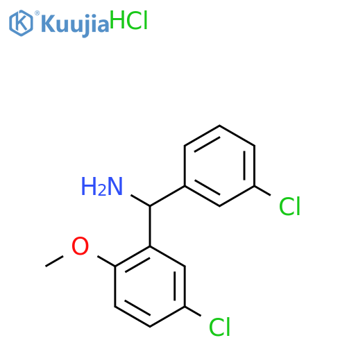 (5-chloro-2-methoxyphenyl)(3-chlorophenyl)methanamine hydrochloride structure