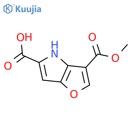 4H-Furo[3,2-b]pyrrole-3,5-dicarboxylic acid, 3-methyl ester structure