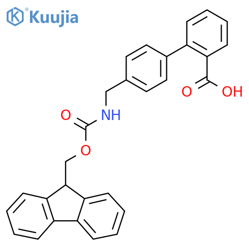 2-{4-({(9H-fluoren-9-yl)methoxycarbonyl}amino)methylphenyl}benzoic acid structure