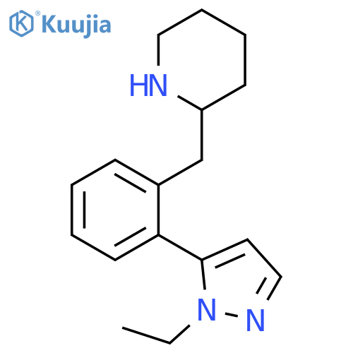 Piperidine, 2-[[2-(1-ethyl-1H-pyrazol-5-yl)phenyl]methyl]- structure