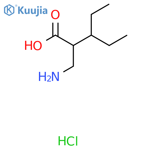 2-(Aminomethyl)-3-ethylpentanoic acid;hydrochloride structure