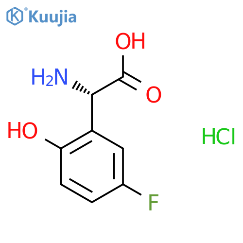 (S)-2-Amino-2-(5-fluoro-2-hydroxyphenyl)acetic acid hydrochloride structure