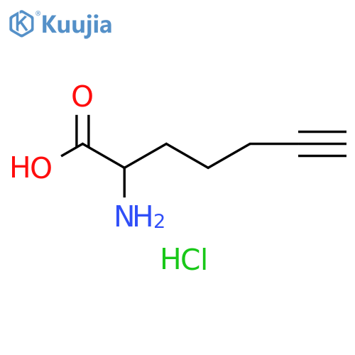 6-Heptynoic acid, 2-amino-, hydrochloride (1:1) structure