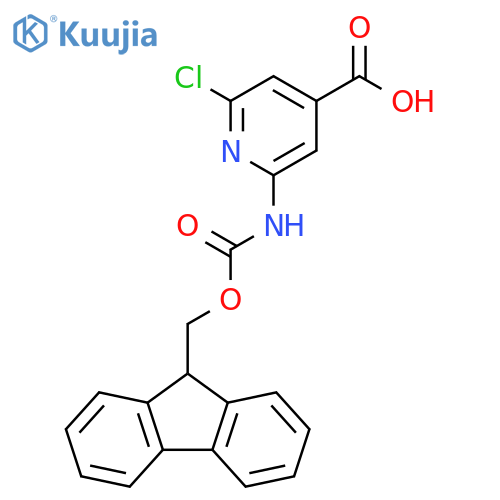 4-Pyridinecarboxylic acid, 2-chloro-6-[[(9H-fluoren-9-ylmethoxy)carbonyl]amino]- structure