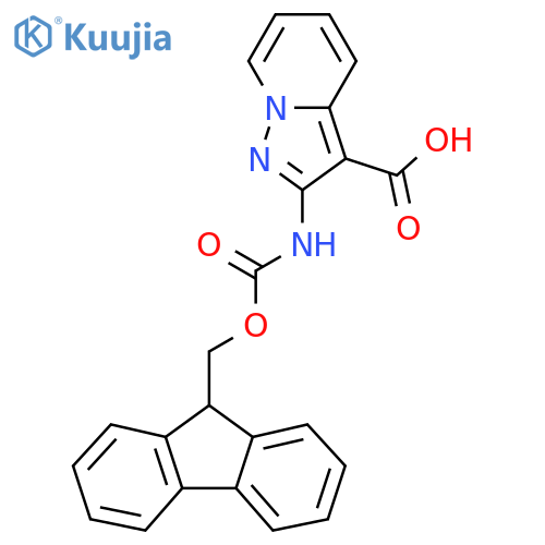 2-({[(9H-fluoren-9-yl)methoxy]carbonyl}amino)pyrazolo[1,5-a]pyridine-3-carboxylic acid structure