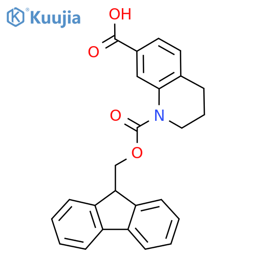 1-{[(9H-fluoren-9-yl)methoxy]carbonyl}-1,2,3,4-tetrahydroquinoline-7-carboxylic acid structure