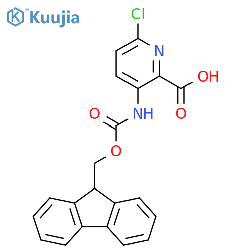 2-Pyridinecarboxylic acid, 6-chloro-3-[[(9H-fluoren-9-ylmethoxy)carbonyl]amino]- structure